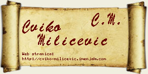Cviko Milićević vizit kartica